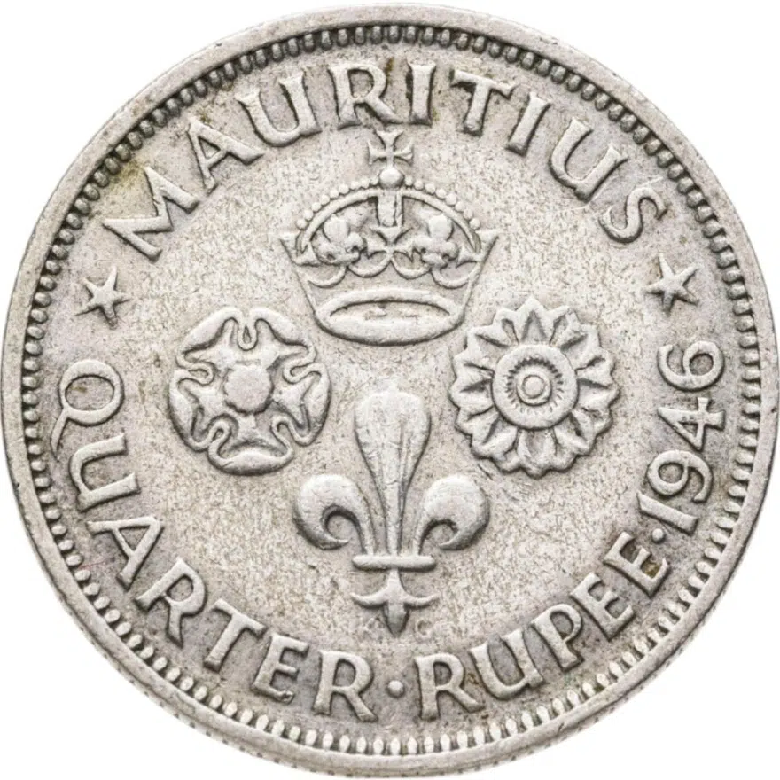 Маврикий 1/4 рупии (rupee) 1946