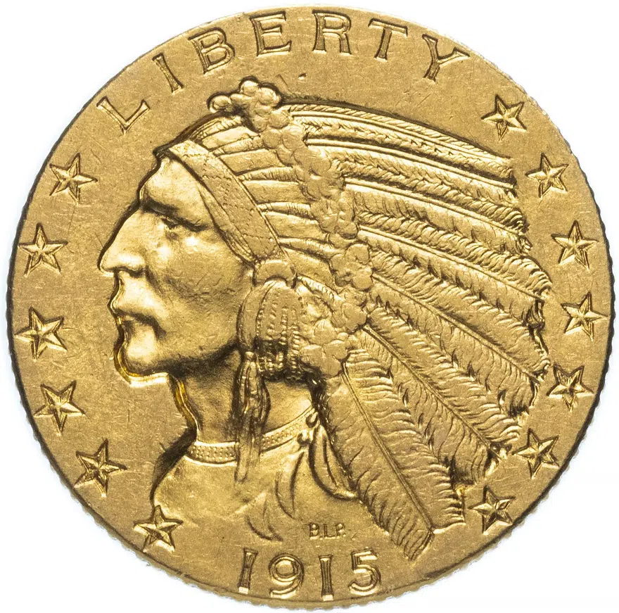 США 5 dollars (долларов) 1915 "Indian Head (голова индейца)", реверс