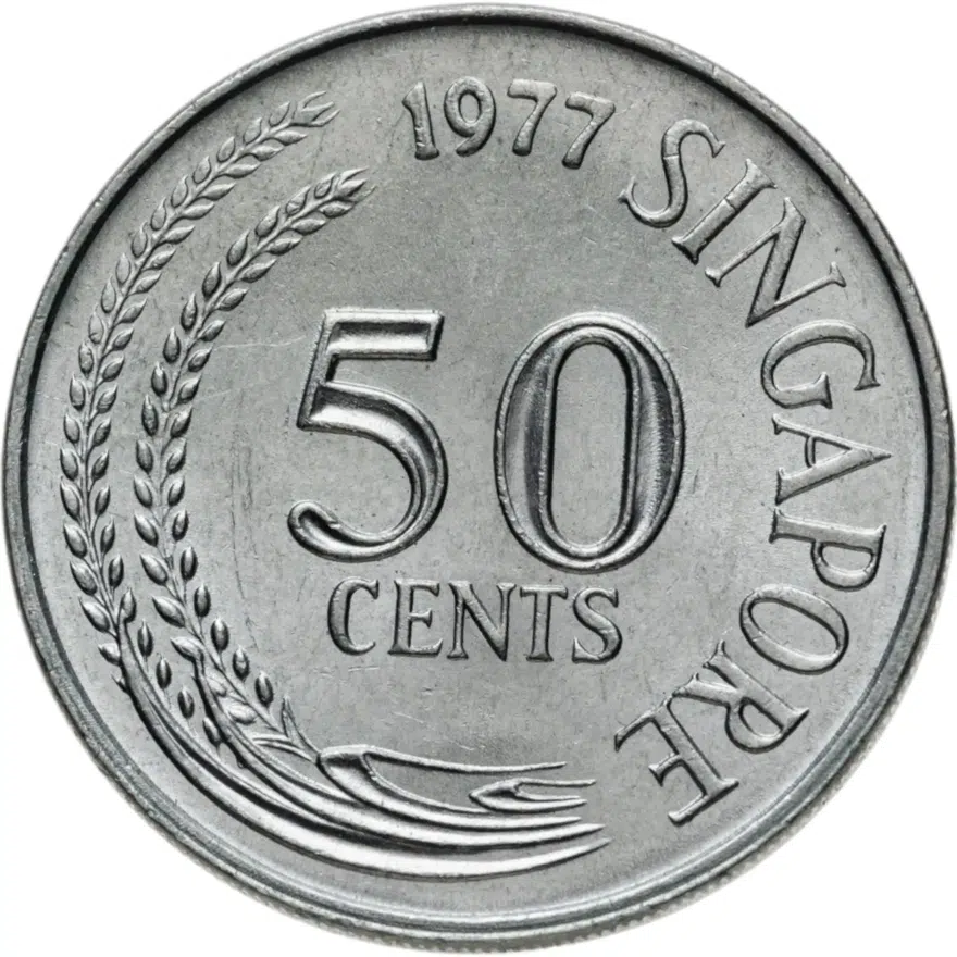 Сингапур 50 центов (cents) 1977
