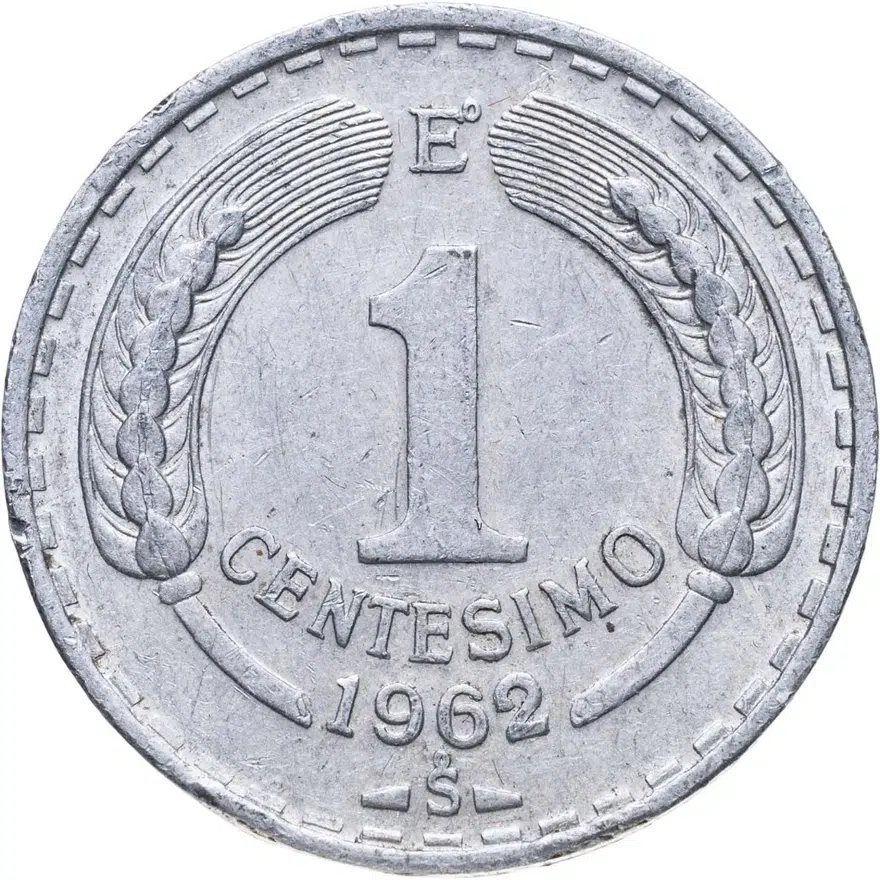 Чили 1 сентесимо (centesimo) 1962, аверс