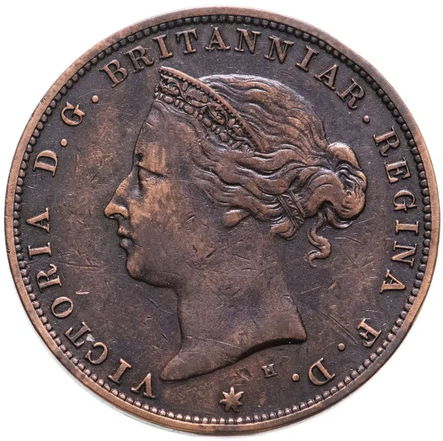 Джерси 1/24 шиллинга (shilling) 1877, аверс