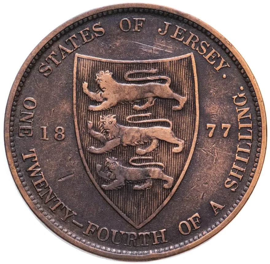 Джерси 1/24 шиллинга (shilling) 1877, реверс