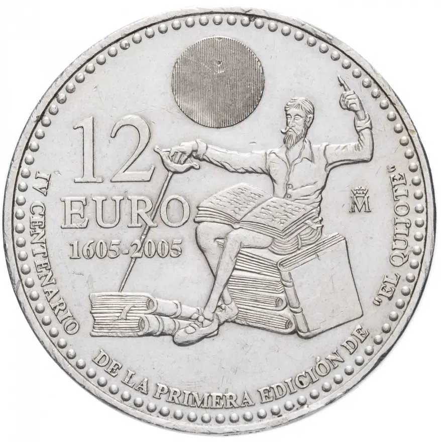 Испания 12 евро (euro) 2005 "400 лет издания романа «Дон Кихот» Мигеля Сервантеса", реверс