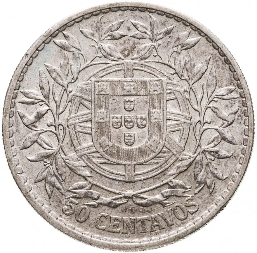 Португалия 50 сентаво 1912, реверс