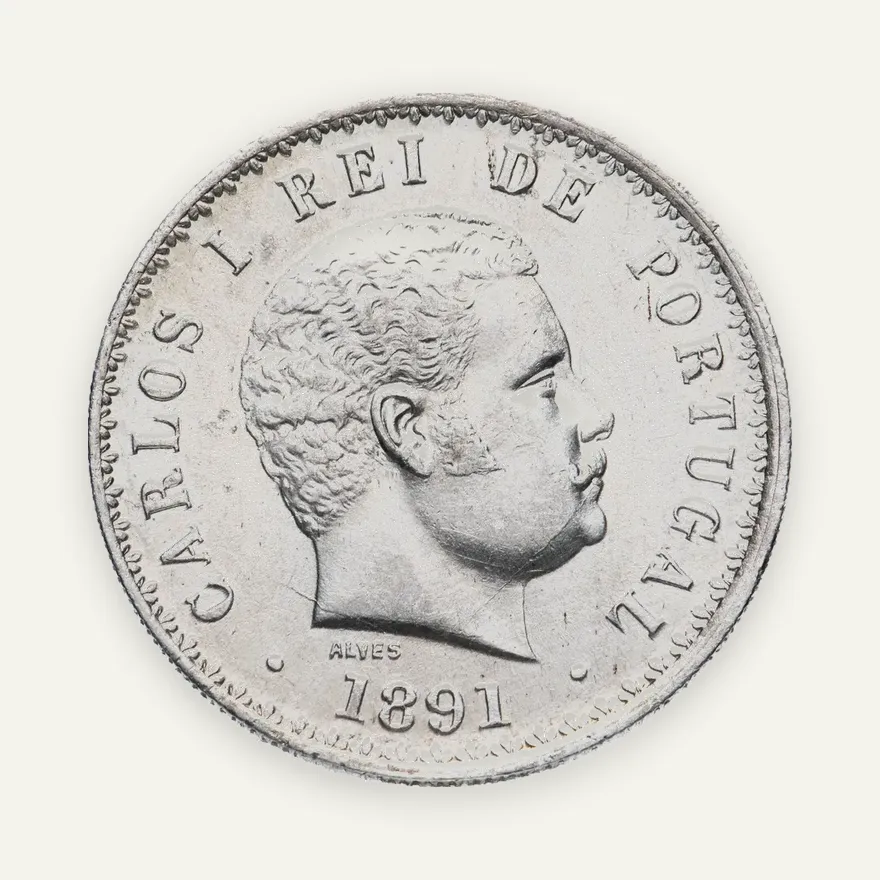 Португалия 500 реалов (reis) 1891, реверс