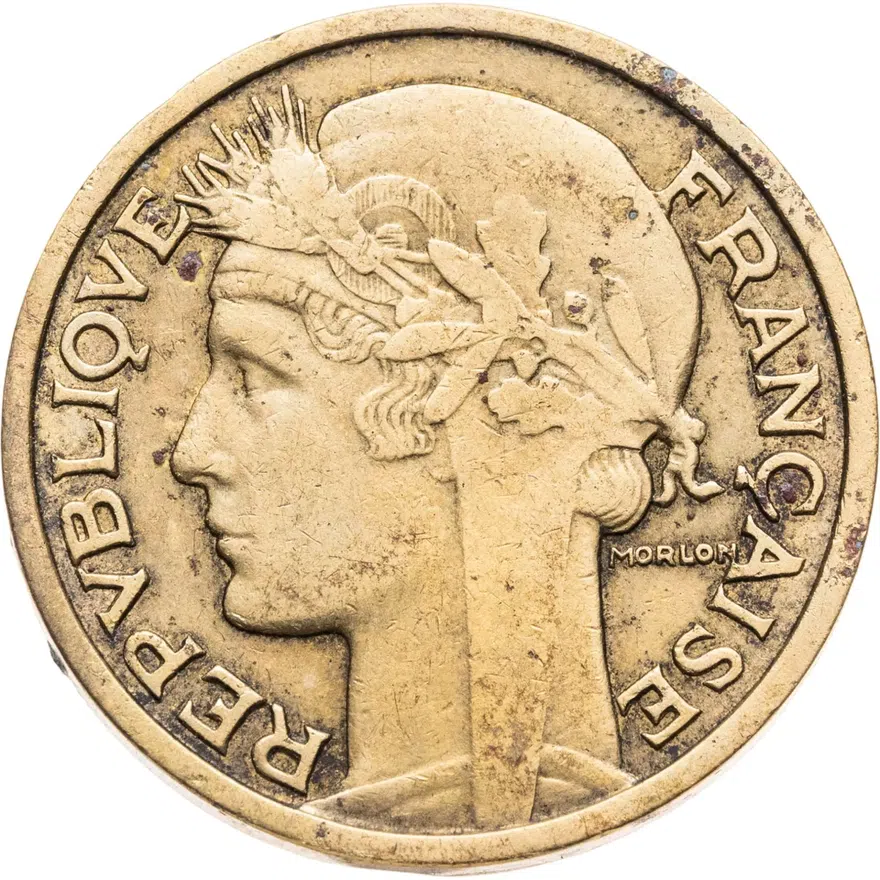 Франция 2 франка (francs) 1933, реверс