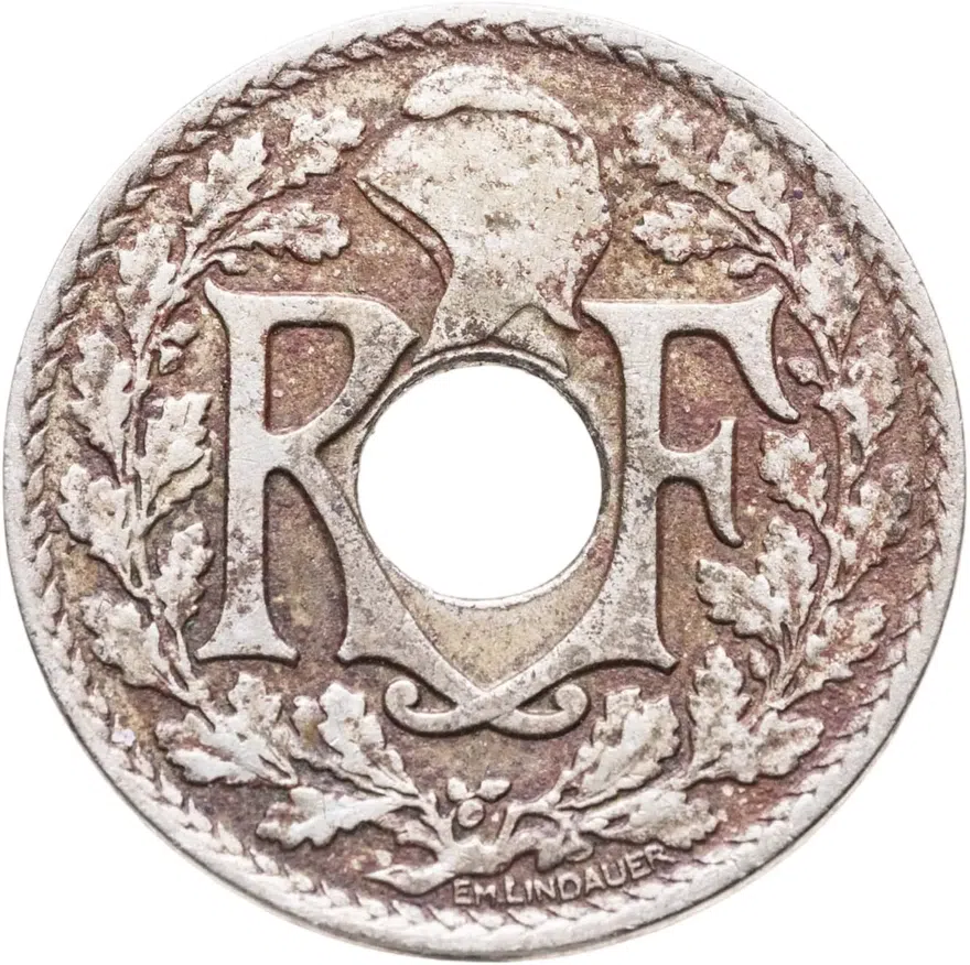Франция 25 сантимов (centimes) 1921