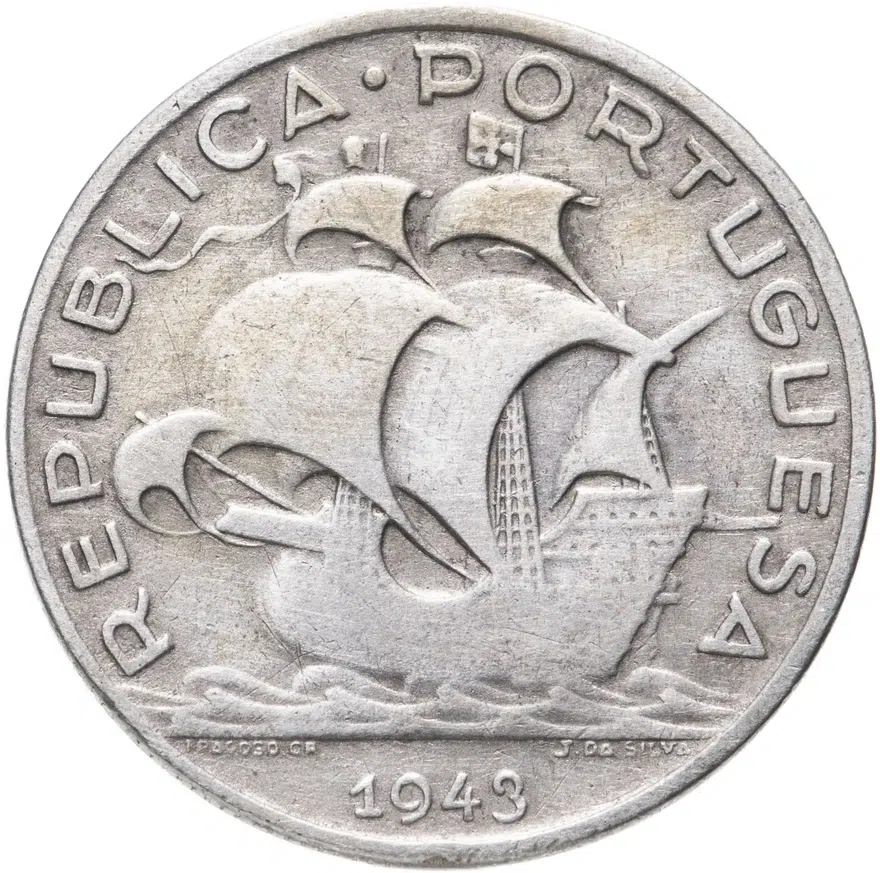 Португалия 5 эскудо (escudos) 1943