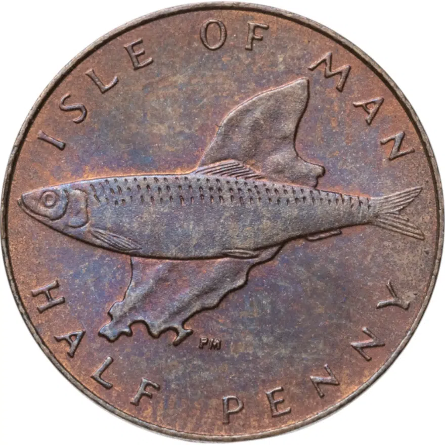 Остров Мэн 1/2 пенни (penny) 1978, реверс