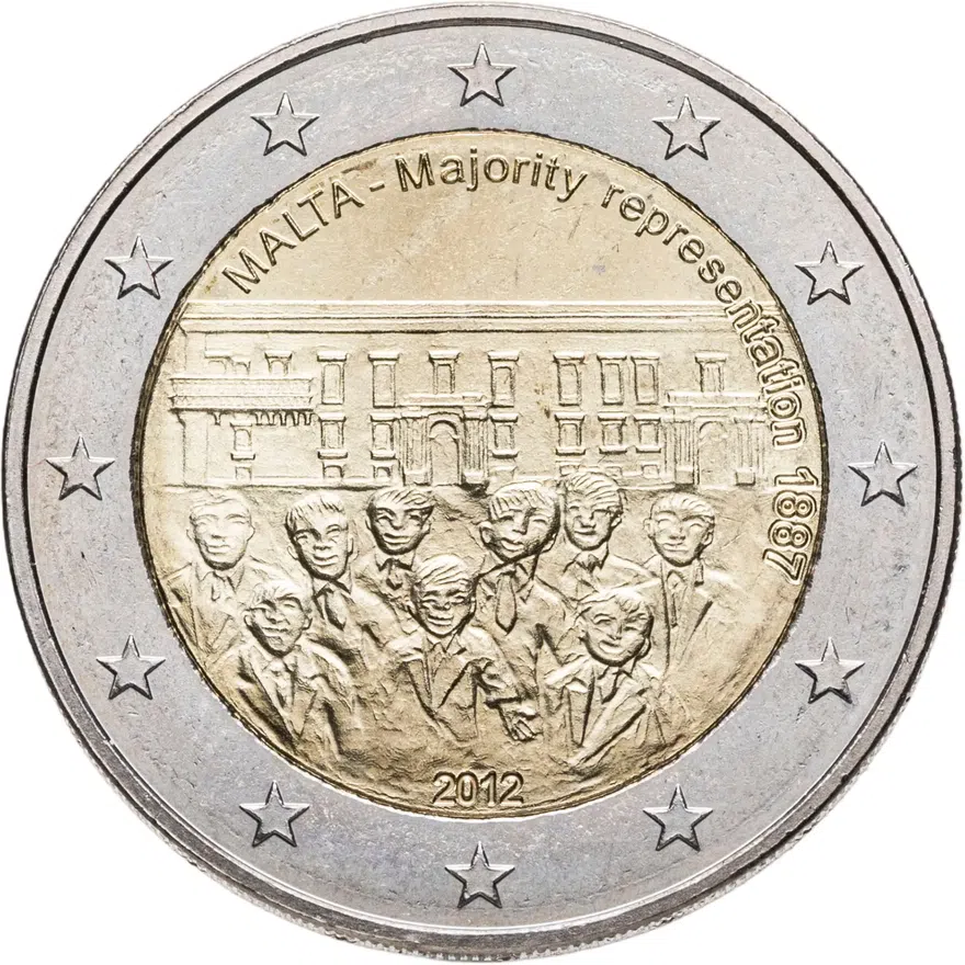 Мальта 2 евро (euro) 2012 Конституция Мальты - Совет большинства 1887 года