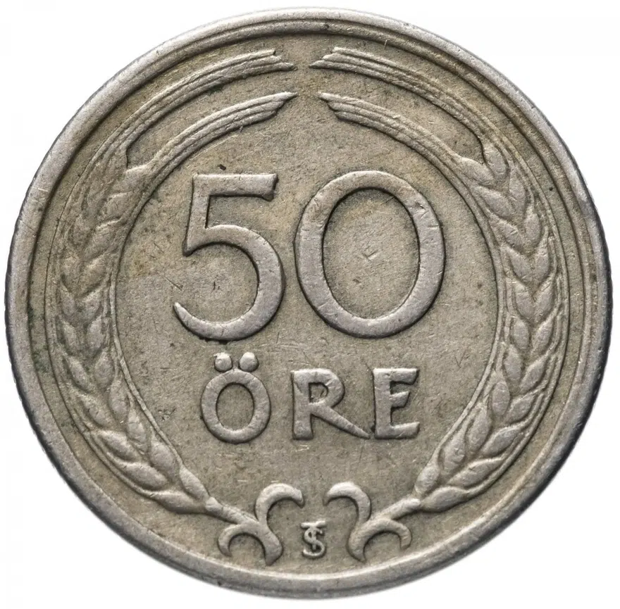 Швеция 50 эре (ore) 1946   Никелевая бронза