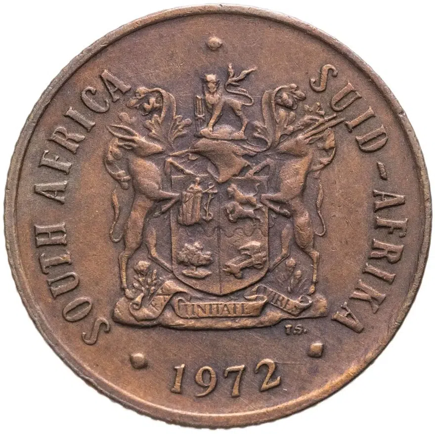 ЮАР 2 цента (cents) 1972, реверс