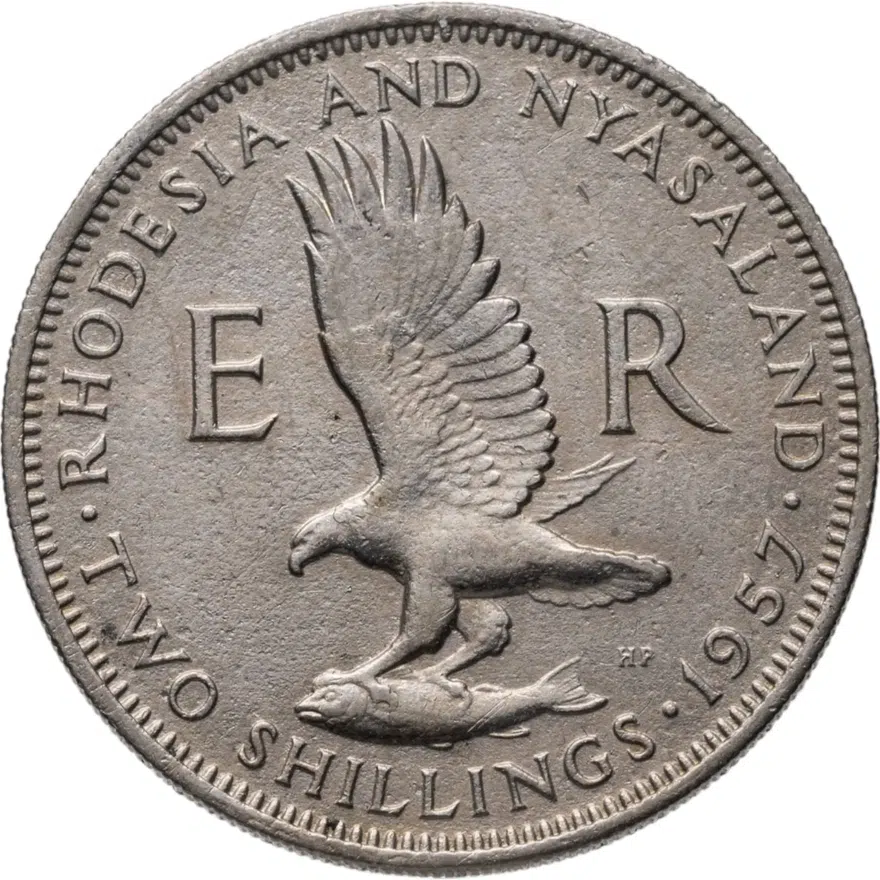 Родезия и Ньясаленд 2 шиллинга (shillings) 1957