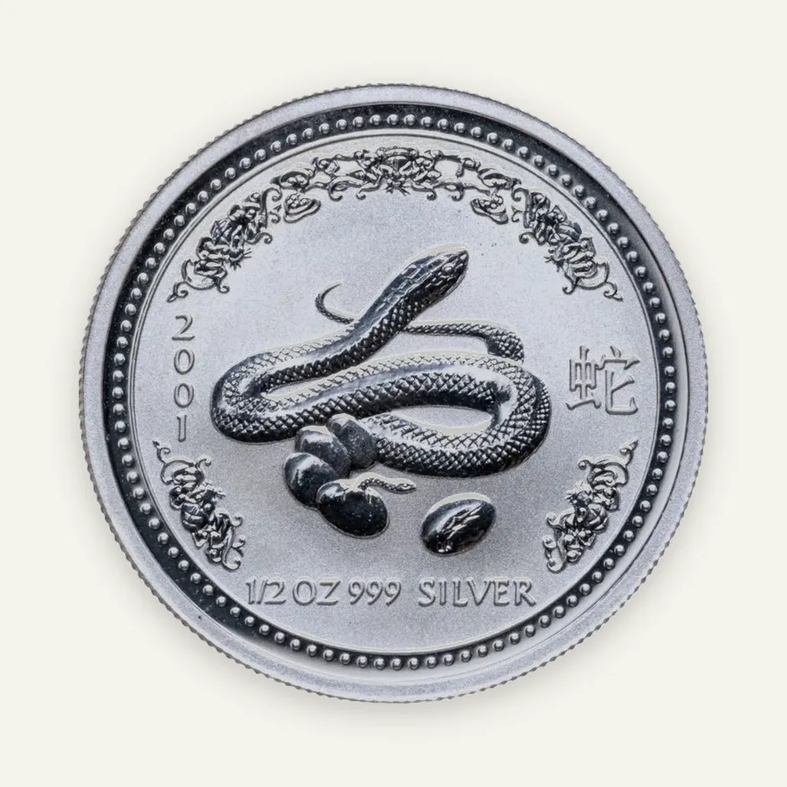 Австралия 50 центов (cents) 2001   Восточный календарь - Год Змеи