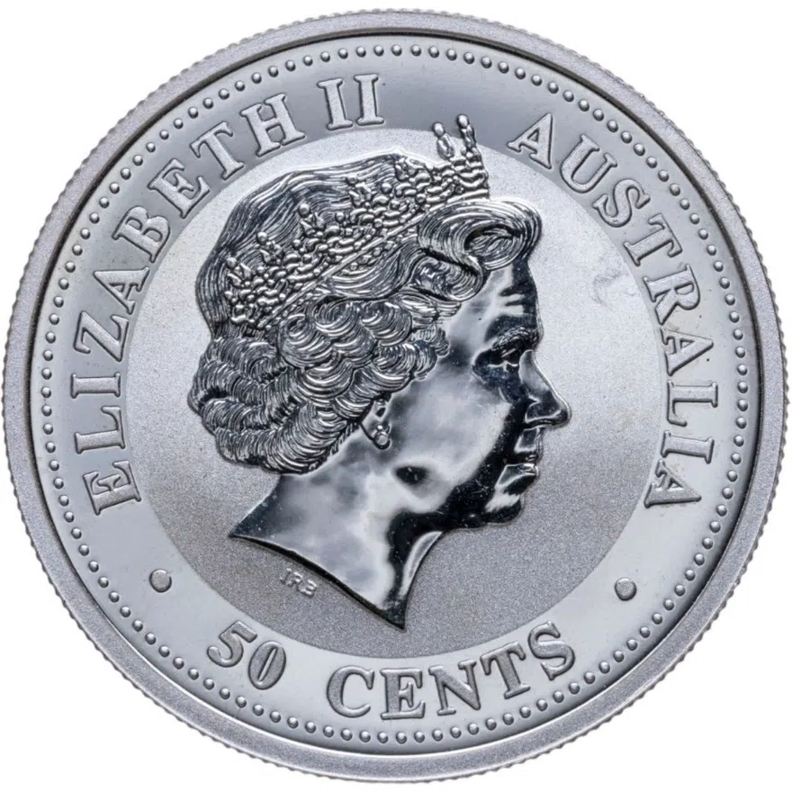 Австралия 50 центов (cents) 2001   Восточный календарь - Год Змеи, реверс