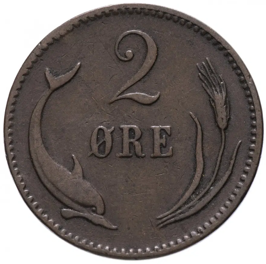 Дания 2 эре (ore) 1887