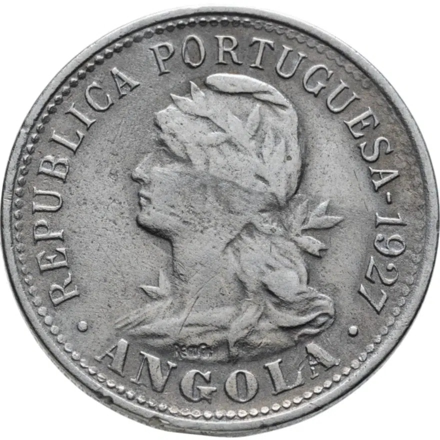 Португальская Ангола 20 сентаво - 4 макуты (centavos, macutas) 1927, аверс
