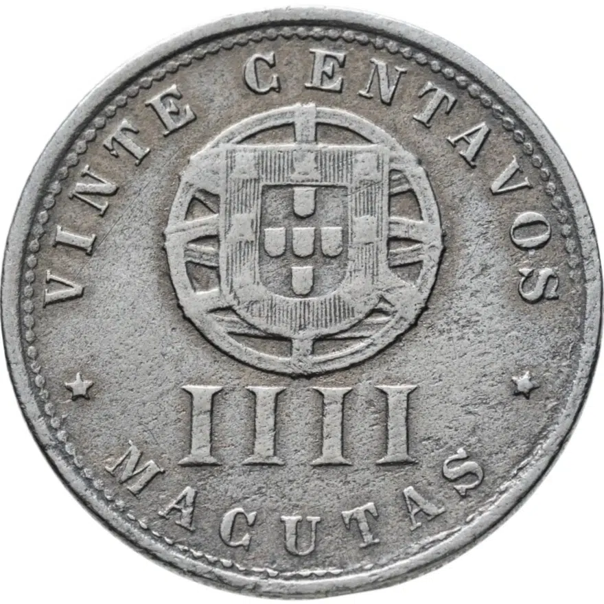 Португальская Ангола 20 сентаво - 4 макуты (centavos, macutas) 1927, реверс