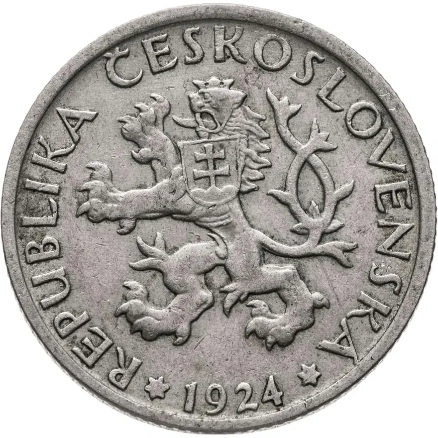Чехословакия 1 крона (crown) 1924