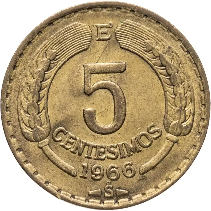 Чили 5 сентесимо (centesimos) 1966