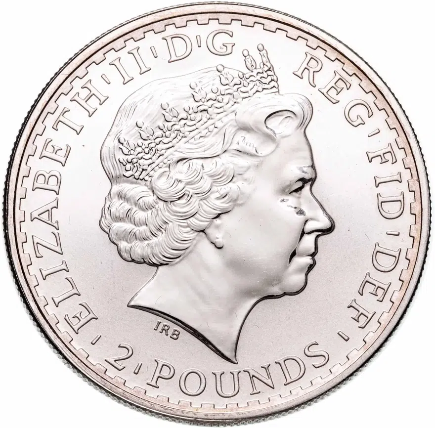 Великобритания 2 фунта (pounds) 1999  Britannia (Британия), реверс