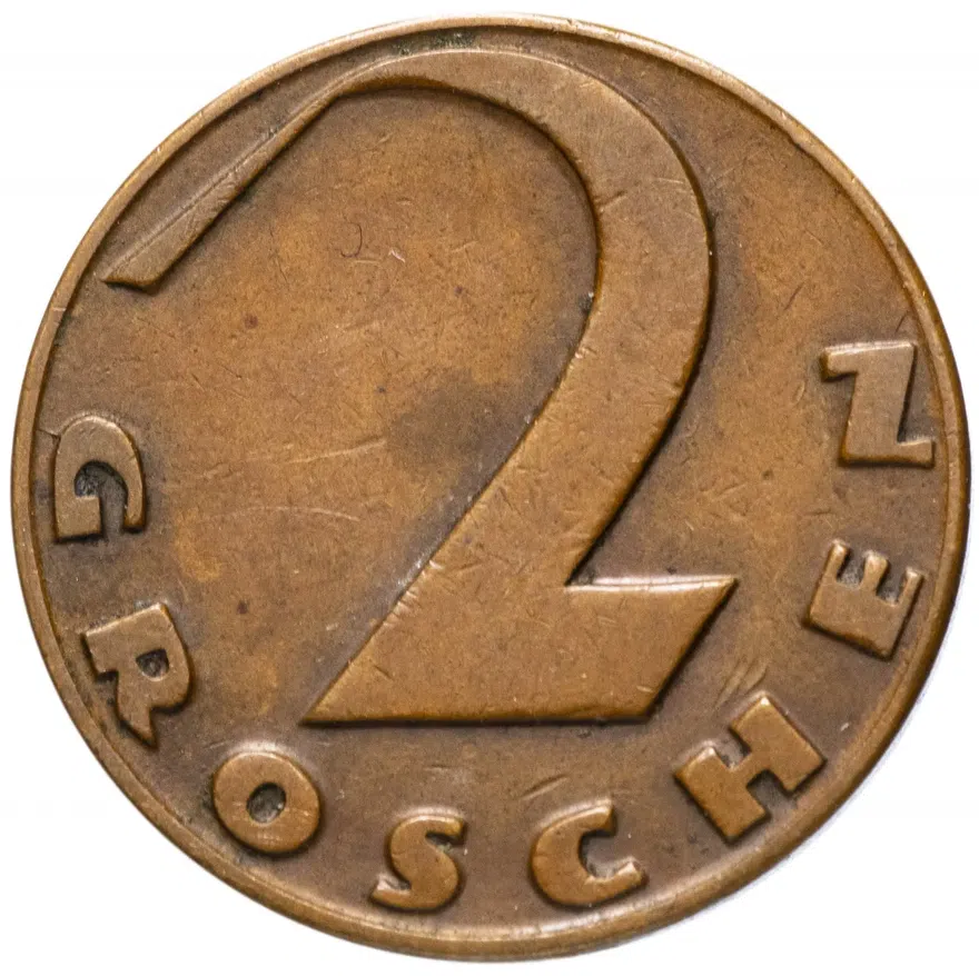 Австрия 2 гроша (groschen) 1925, аверс