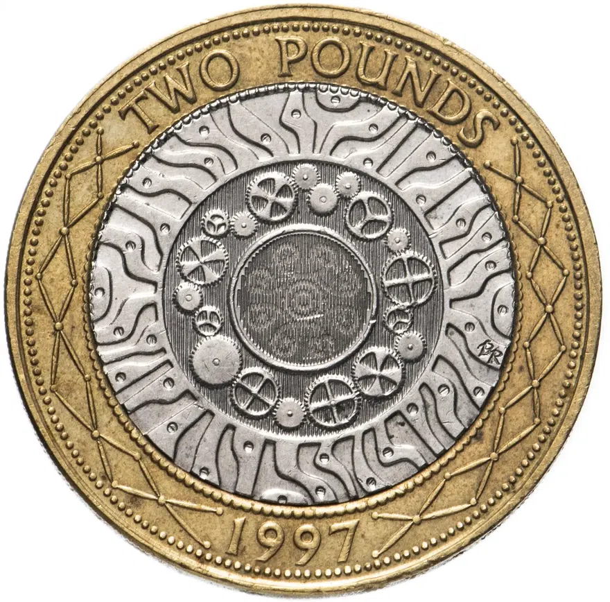 Великобритания 2 фунта (pounds) 1997