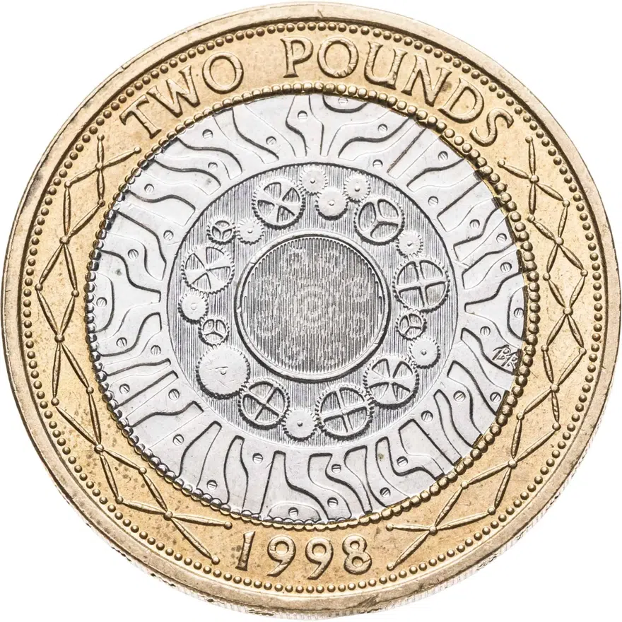 Великобритания 2 фунта (pounds) 1998, реверс