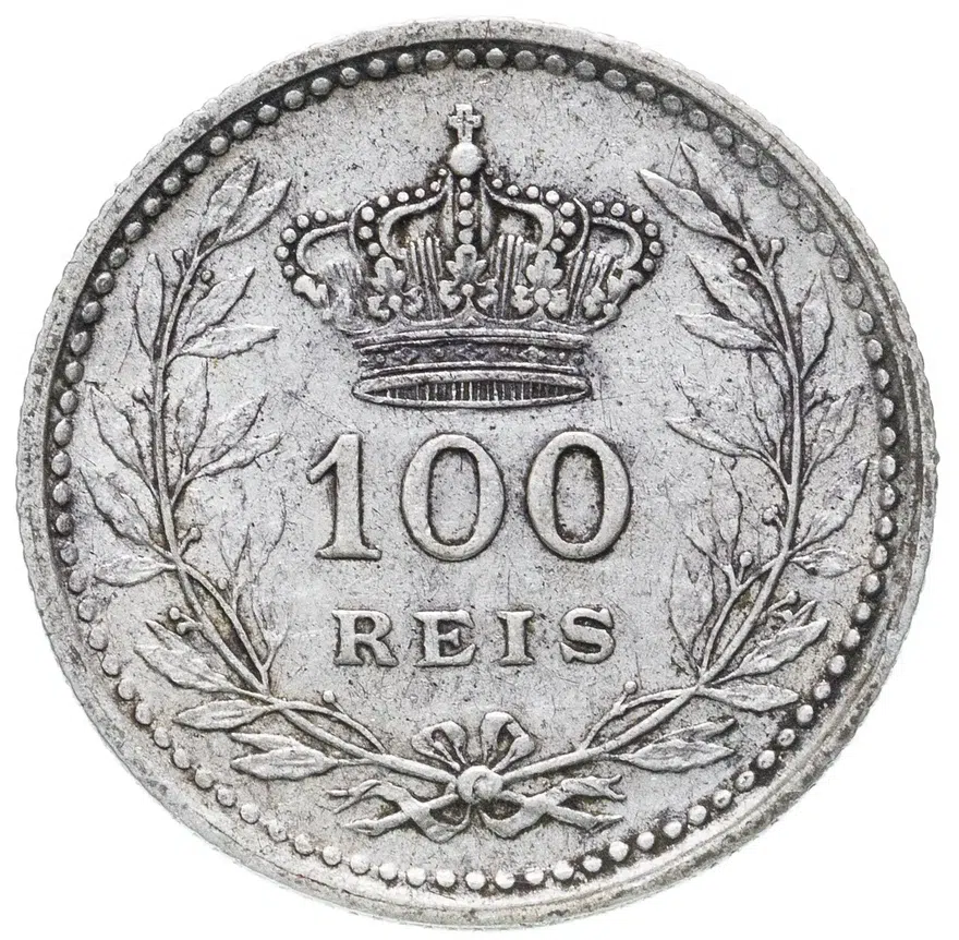 Португалия 100 рейс (reis) 1909, реверс