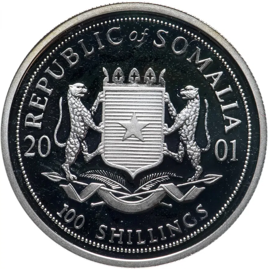 Сомали 100 шиллингов (shillings) 2001 "Чемпионат мира по футболу 2006, Германия", реверс
