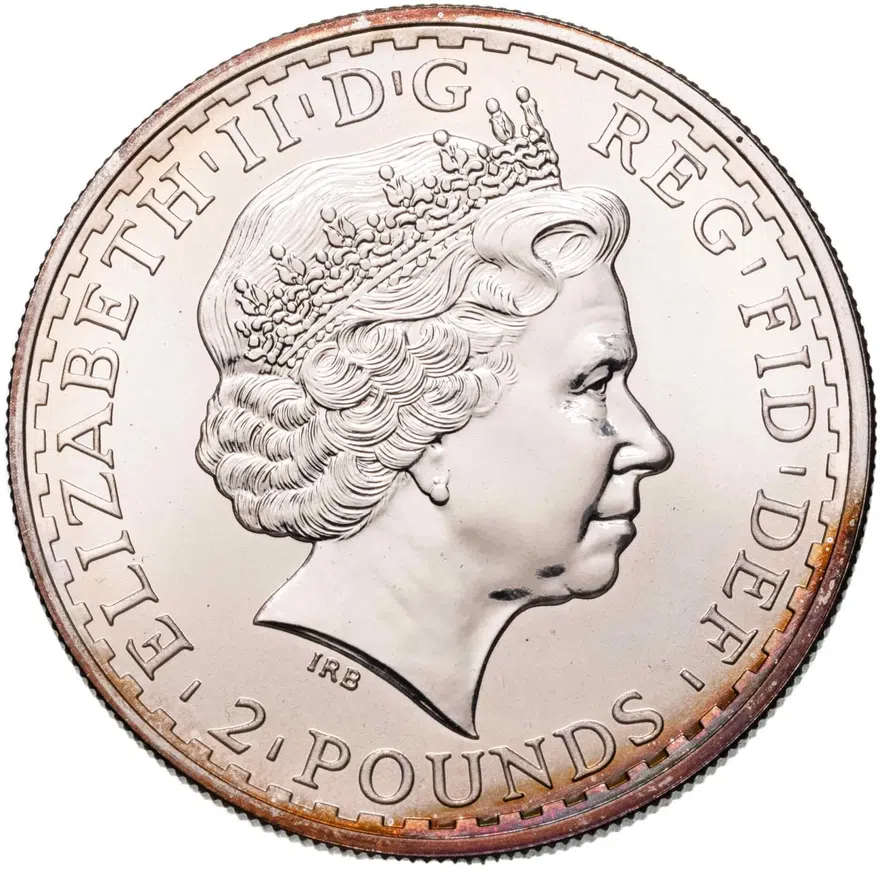 Великобритания 2 фунта (pounds) 2004  Britannia (Британия), реверс