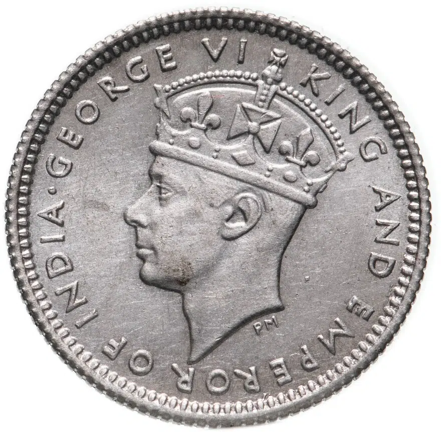 Малайя 5 центов (cents) 1945 I  знак монетного двора "I" - Бомбей, реверс