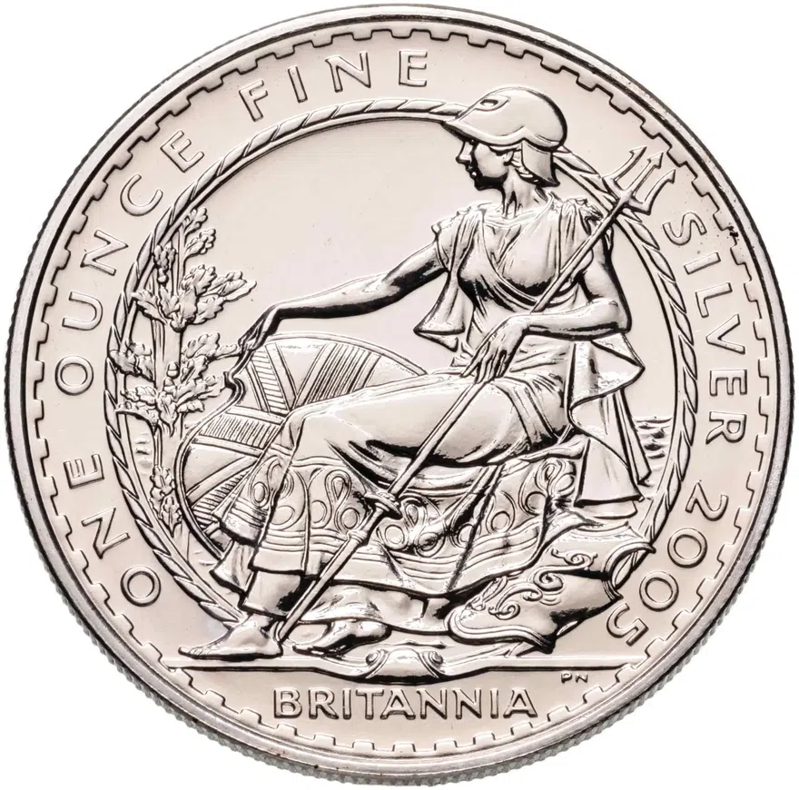 Великобритания 2 фунта (pounds) 2005  Britannia (Британия), аверс