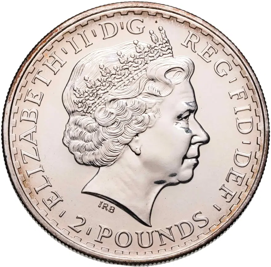 Великобритания 2 фунта (pounds) 2005  Britannia (Британия), реверс