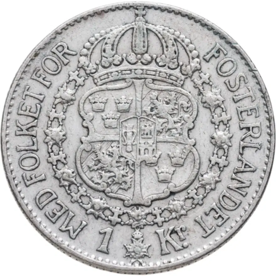 Швеция 1 крона (krona) 1930, реверс