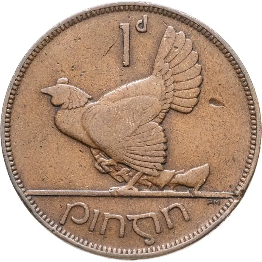 Ирландия 1 пенни (penny) 1931, аверс