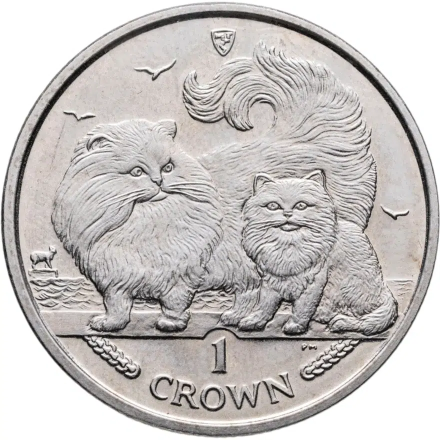 Остров Мэн 1 крона (crown) 2009 "Кошки - Персидская кошка", аверс