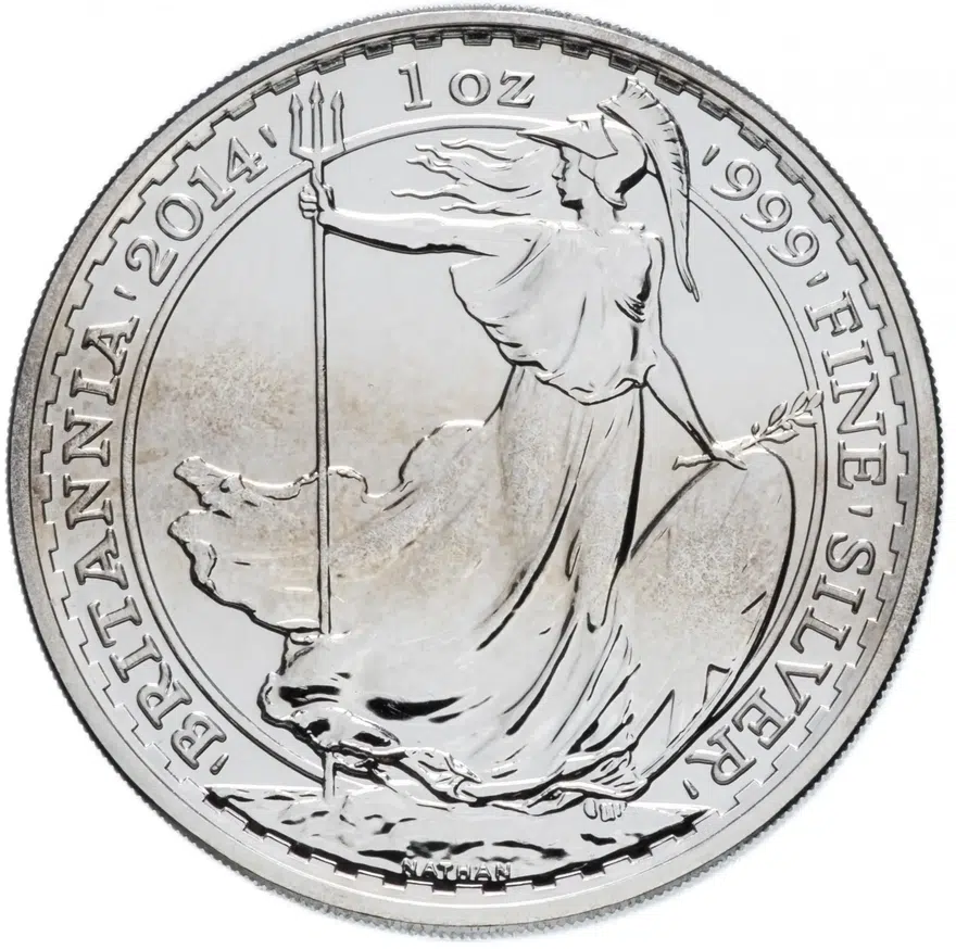 Великобритания 2 фунта (pounds) 2014 "Британия", аверс