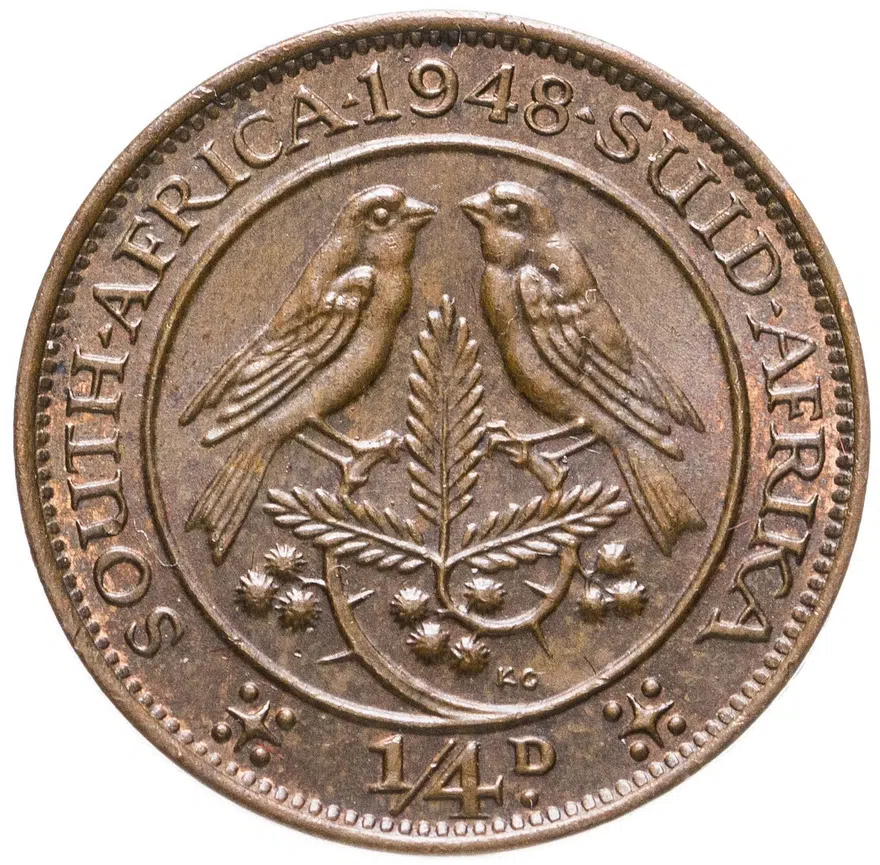 ЮАР 1/4 пенни (penny) 1948