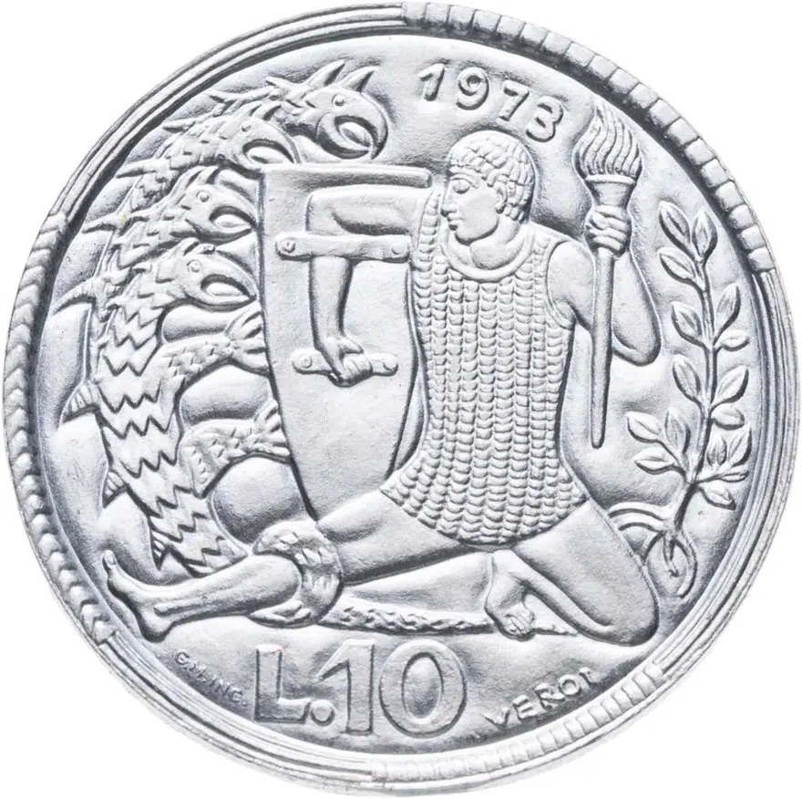 Сан-Марино 10 лир (lire) 1973