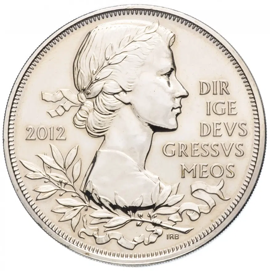 Великобритания 5 фунтов (pounds) 2012   "60 лет правления королевы Елизаветы II", реверс