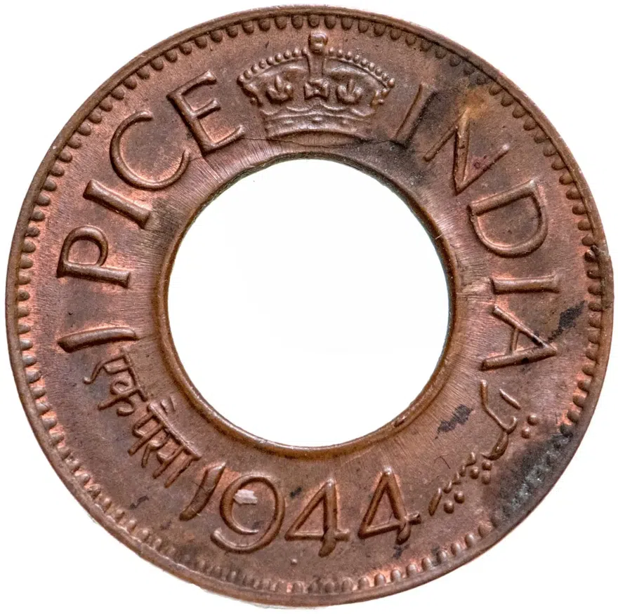 Индия 1 пайс 1944, аверс