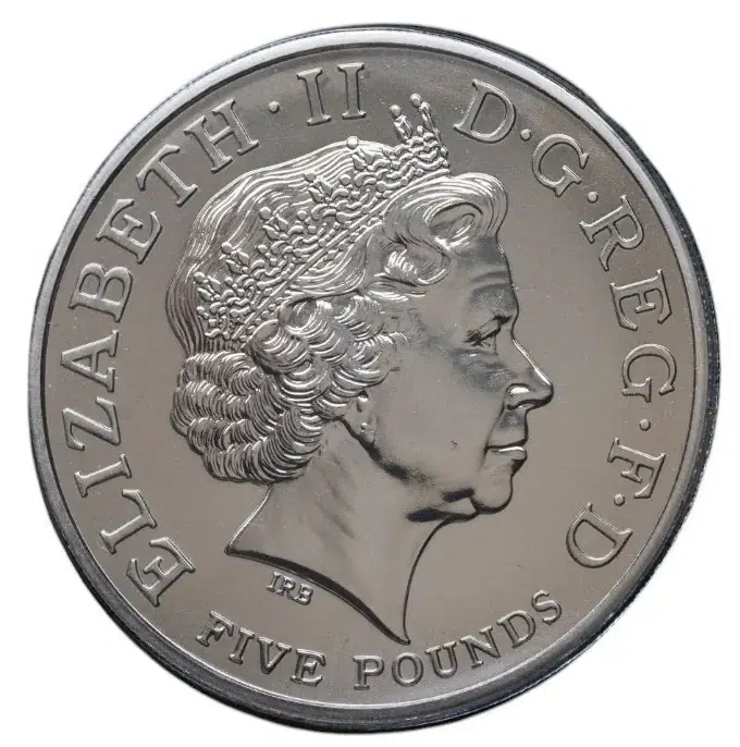 Великобритания 5 фунтов (pounds) 2008  60 лет со дня рождения принца Чарльза медно-никелевый сплав, в буклете, аверс