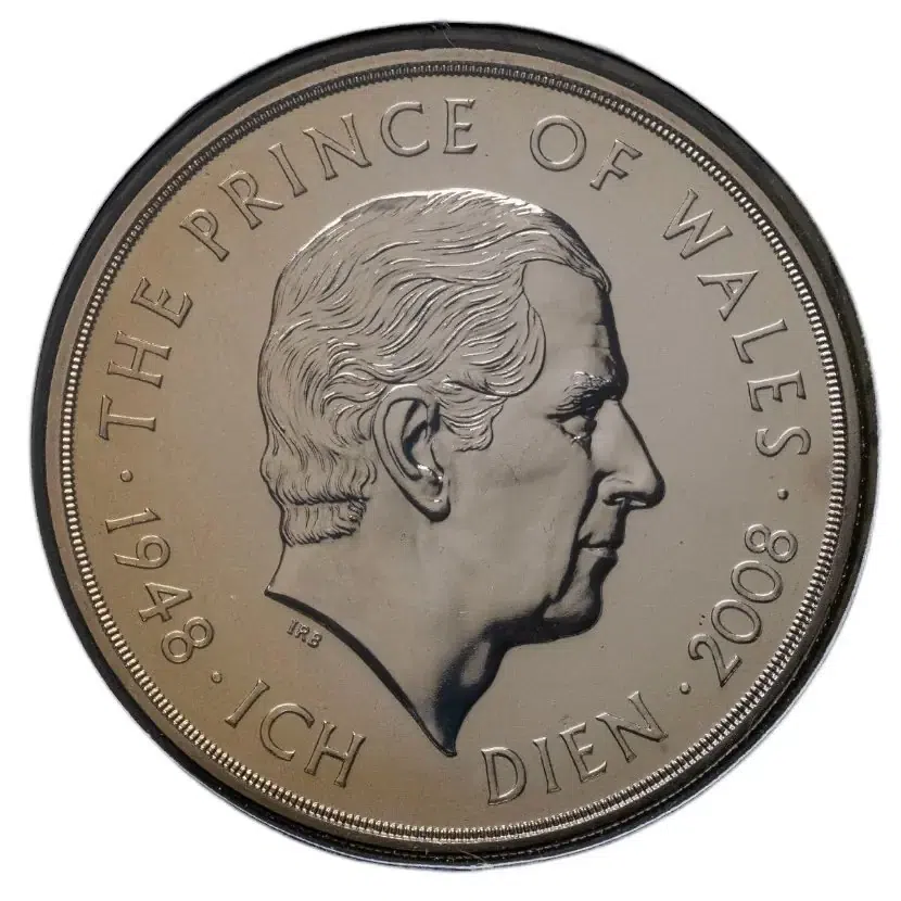 Великобритания 5 фунтов (pounds) 2008  60 лет со дня рождения принца Чарльза медно-никелевый сплав, в буклете, реверс