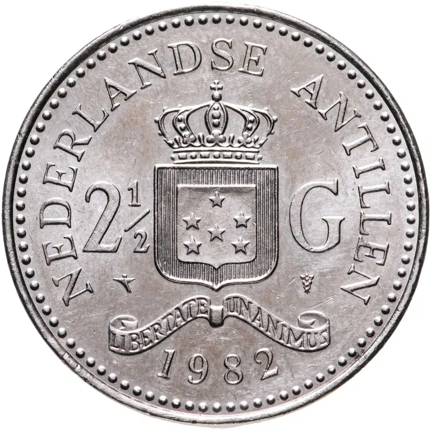 Нидерландские Антильские острова 2 1/2 гульдена (gulden) 1982