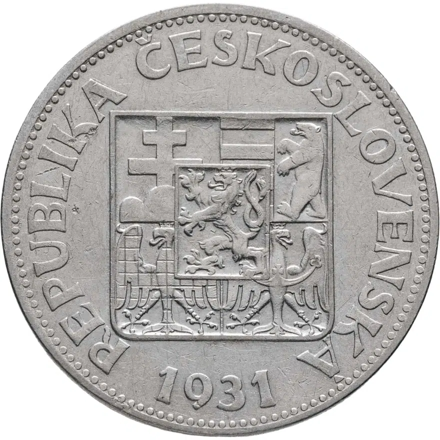 Чехословакия 10 крон (korun) 1931, реверс