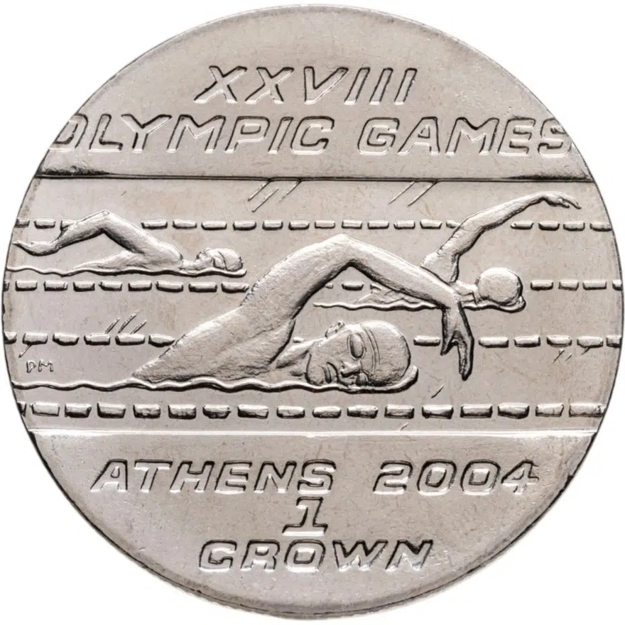 Остров Мэн 1 крона (crown) 2004 XXVIII летние Олимпийские Игры, Афины 2004 - Плавание