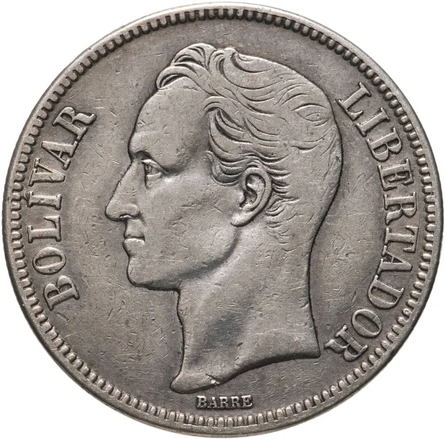 Венесуэла 5 боливаров (bolivares) 1929, реверс