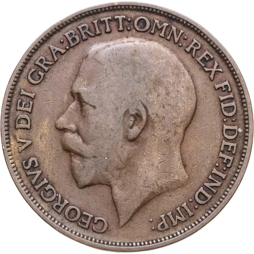 Великобритания 1 пенни (penny) 1916, аверс