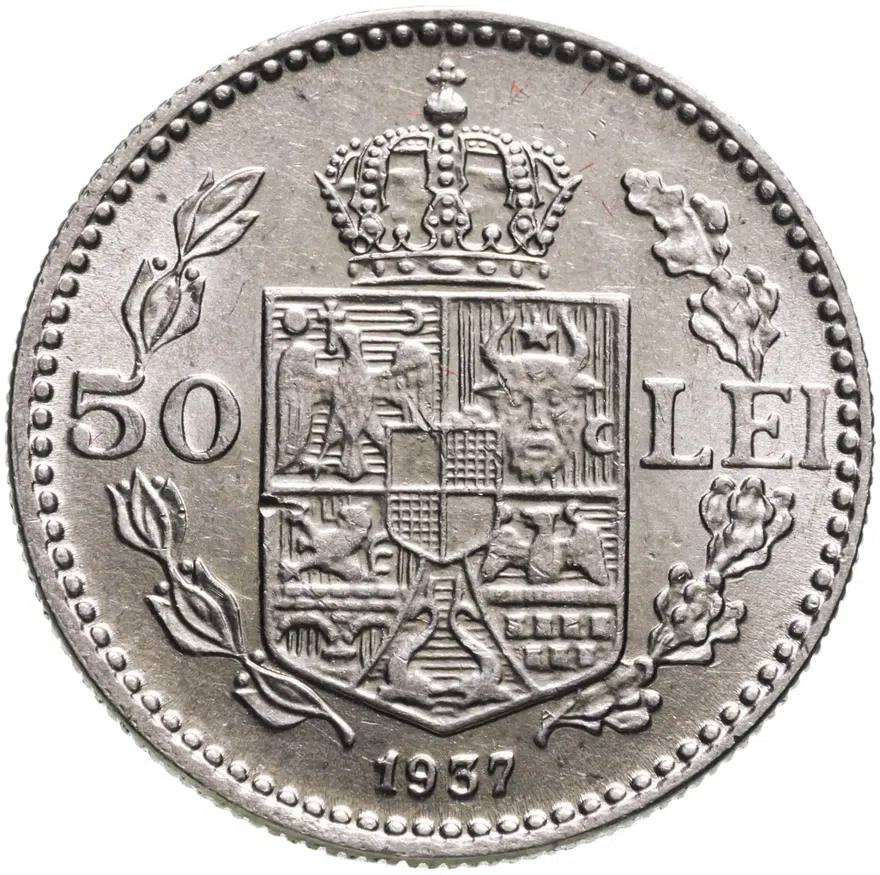 Румыния 50 леев (lei) 1937, реверс